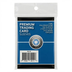 Premium Trading Card Sleeves - 2.5/8" x 3 11/16" (100 Pack) by CSP-1